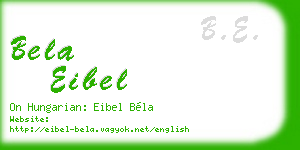 bela eibel business card